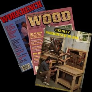 3 Vintage Workbench Magazines, Woodworking